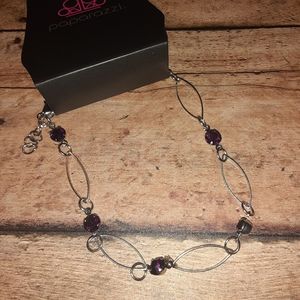 Paparazzi Purple & Silver Adjustable Bracelet